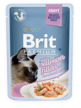 Brit Premium Sterilised Cats Salmon Fillets Łosoś Mokra Karma Dla Kota 85 g